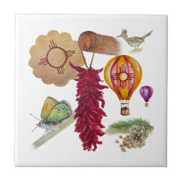 New mexico Red Chile Pinõn Zia Luftballong Kakelplatta