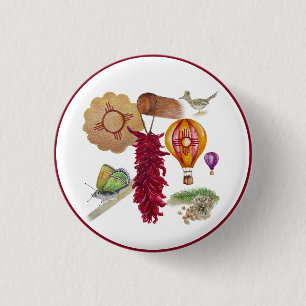 New mexico Red Chile Pinõn Zia Luftballong Knapp