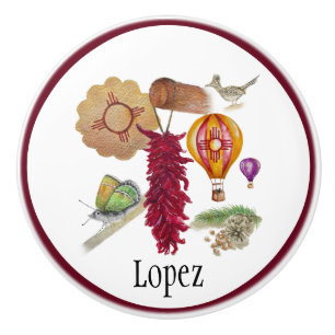 New mexico Red Chile Pinõn Zia Luftballong Knopp
