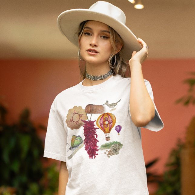 New mexico Red Chile Pinõn Zia Luftballong T Shirt (Skapare uppladdad)