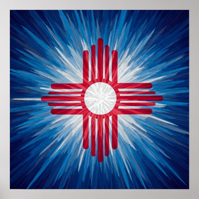 New mexico Red White och Blue Poster (Framsidan)