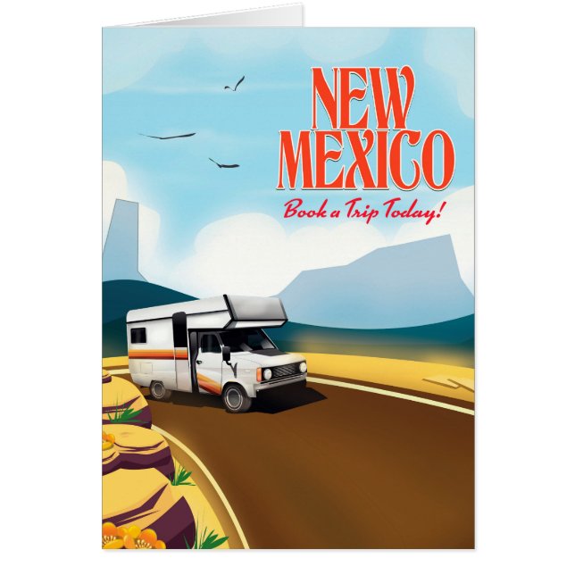New Mexico Resemålning affisch Hälsningskort (Framsidan)