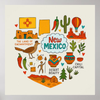 New Mexico Resemärken Poster