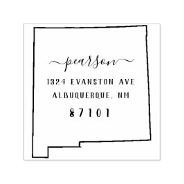 New mexico Returadress Frimärke självtryckande Självfärgande Stämpel