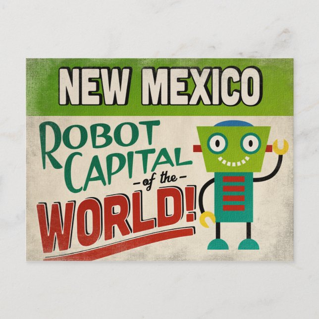 New mexico Robot - Lustig Vintage Vykort (Framsida)