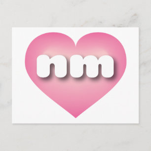 New mexico rosa blekt hjärta - I kärlek nm Vykort