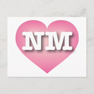 New mexico Rosa Fade Heart - I kärlek NM Vykort