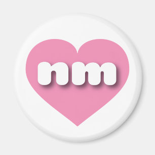 New mexico rosa hjärta - I kärlek nm Magnet