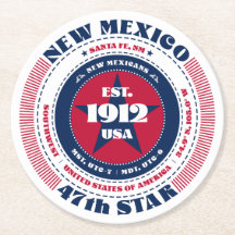 New mexico Rött vitt blått typografi