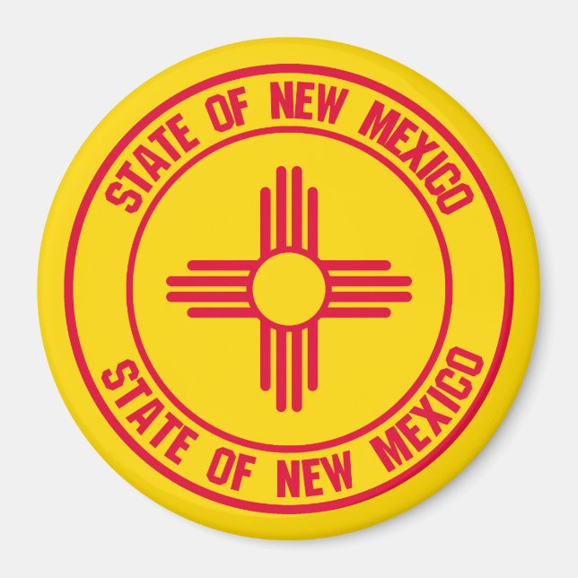 New mexico Round Emblem Magnet (Framsidan)