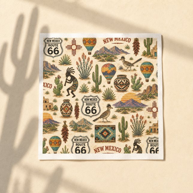 New Mexico Route 66 Bord Fiesta Pappersservett (Skapare uppladdad)