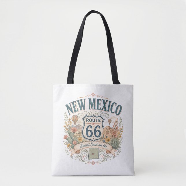 New Mexico Route 66 Desert Soul Boho Tygkasse (Framsida)