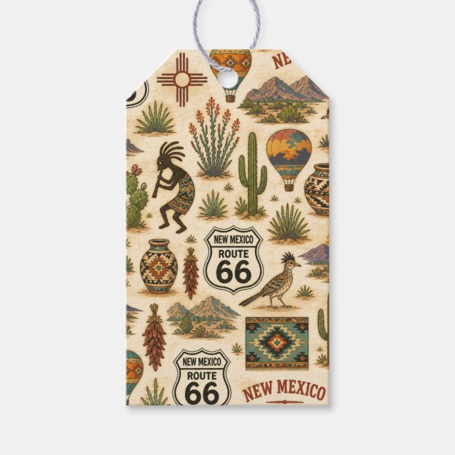 New Mexico Route 66 Fiesta Trails Presentetikett (Framsidan)