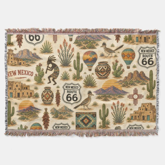 New Mexico Route 66 Ökenavdrift Filt (Framsidan)