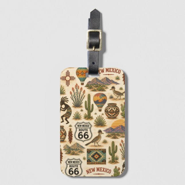 New Mexico Route 66 Vandringslust Bagagebricka (Framsida vertikal)