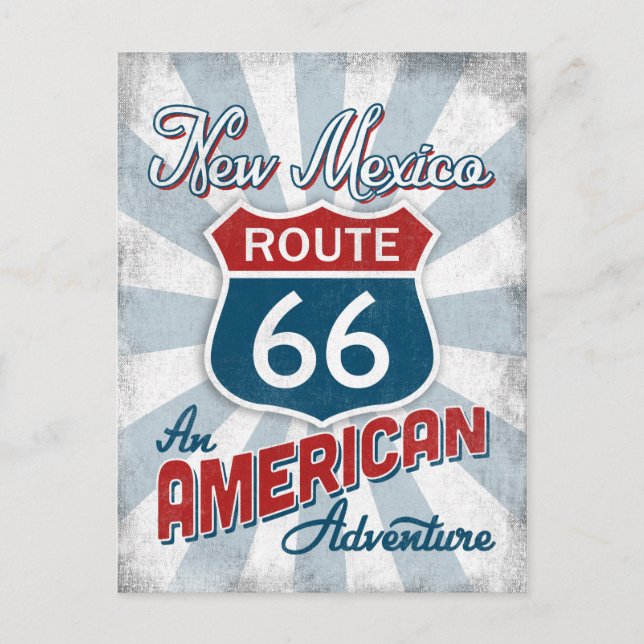 New mexico Route 66 Vintage Amerika Vykort (Framsida)