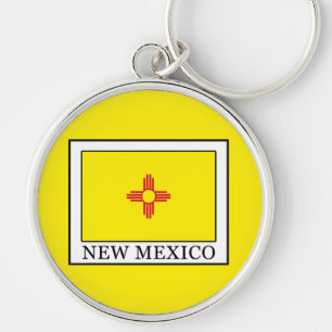New mexico rund silverfärgad nyckelring