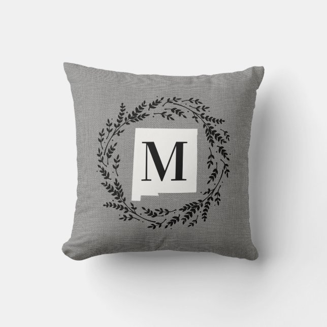 New mexico Rustiska utandningsmonogram Dekorativ k Kudde (Framsida)