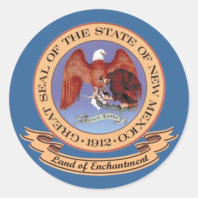 New mexico Seal Runt Klistermärke (Framsida)