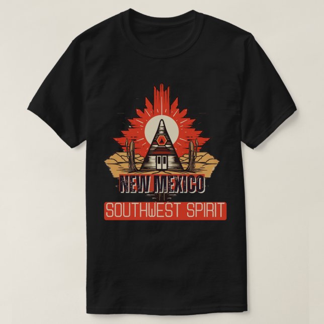 New mexico Southwest Spirit T Shirt (Design framsida)