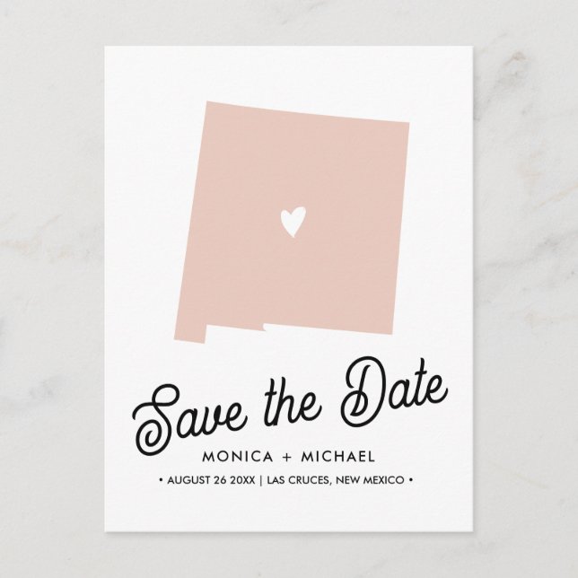 NEW MEXICO State Destinationsbröllop ANY FÄRG Meddelande Vykort (Framsida)