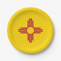 New Mexico State Flag Zia Symbol Parti