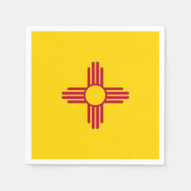 New Mexico State Flag Zia Symbol Parti