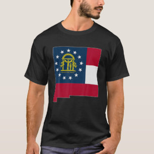 NEW MEXICO STATE KARTA GEORIA GA Flagga Roots Mana T Shirt