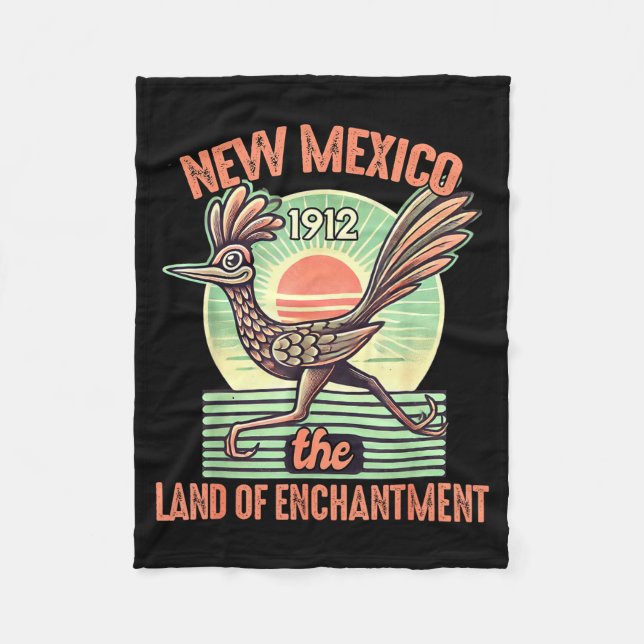 New Mexico State Land Of Enchantment Road Runner S Fleecefilt (Framsidan)