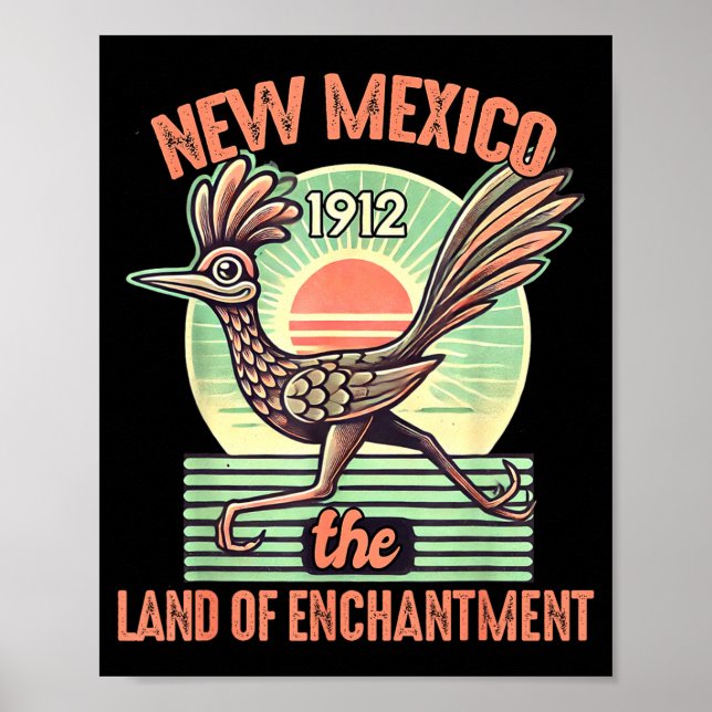 New Mexico State Land Of Enchantment Road Runner S Poster (Framsidan)