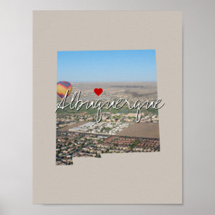 New mexico State Photo infoga och namn Poster