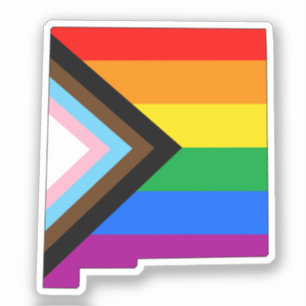 New Mexico State Pride HBTQ+ Progress Pride Klistermärken