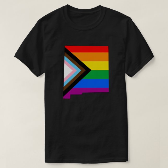 New Mexico State Pride HBTQ+ Progress Pride T Shirt (Design framsida)