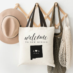 New mexico State Silhouette Bröllop Welcome Tote Tygkasse