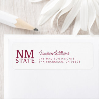 New Mexico State University:s examen Returadress Etikett