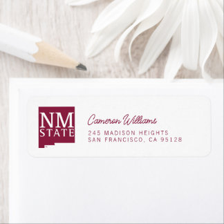 New Mexico State University:s examen Returadress Etikett