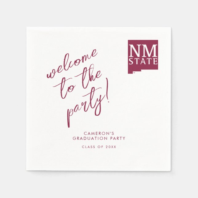 New Mexico State University:s examenutfärdande Pappersservett (Framsidan)