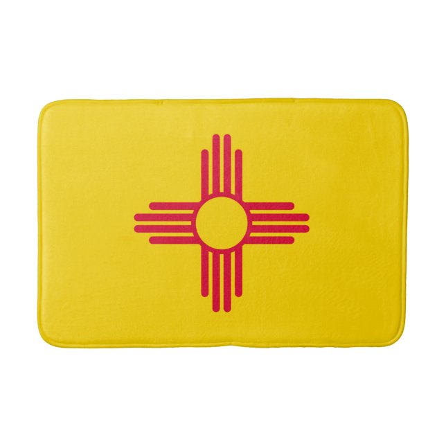 New mexico Statlig flagga design Badrumsmatta (Framsidan)