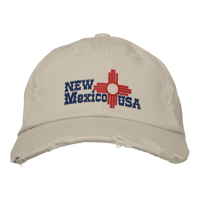 New mexico Statlig flagga design Broderad Keps (Framsida)
