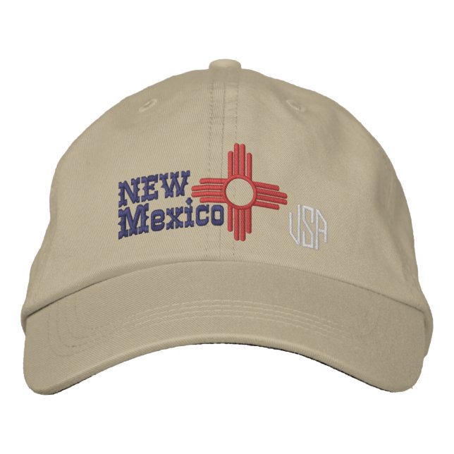 New mexico Statlig flagga design Broderad Keps (Framsida)