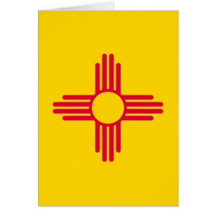 New mexico Statlig flagga design Hälsningskort
