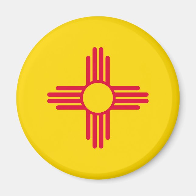 New mexico Statlig flagga design Magnet (Framsidan)