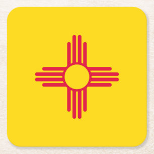 New mexico Statlig flagga design Underlägg Papper Kvadrat