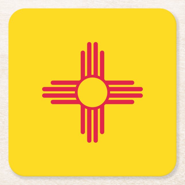 New mexico Statlig flagga design Underlägg Papper Kvadrat (Framsidan)