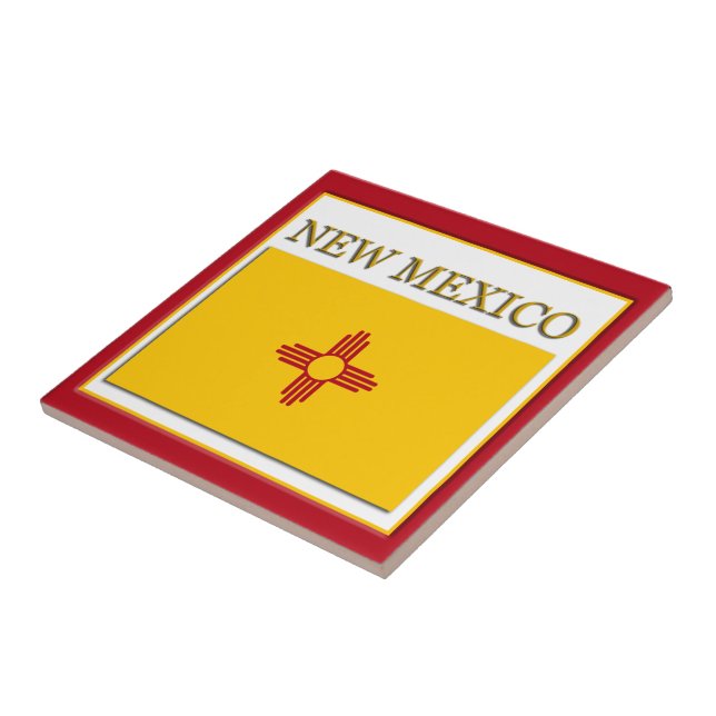New mexico Statlig flagga designpanel Kakelplatta (Sidan)