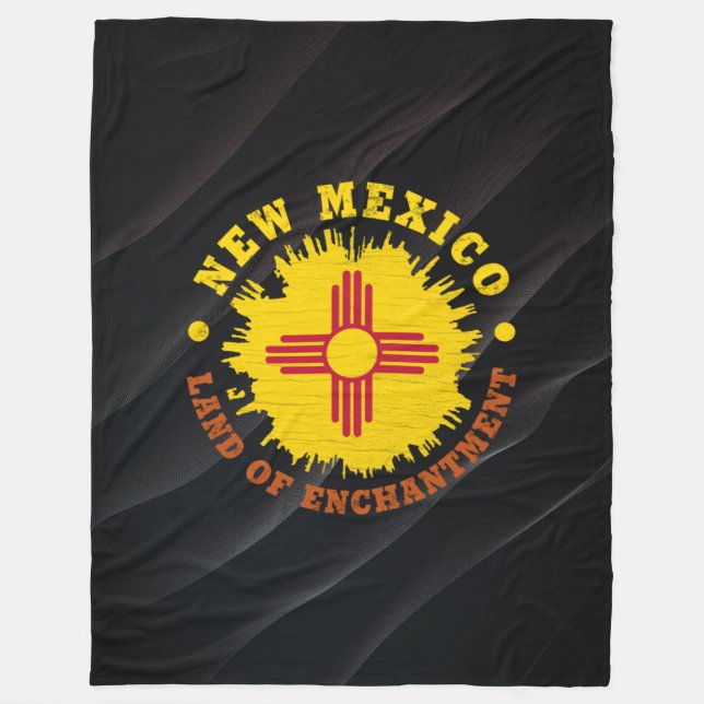 NEW MEXICO STATLIG FLAGGA FLEECEFILT (Framsidan)