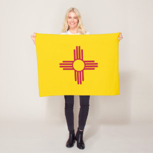 New mexico Statlig flagga Fleecefilt