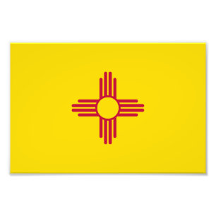 New mexico Statlig flagga Fototryck