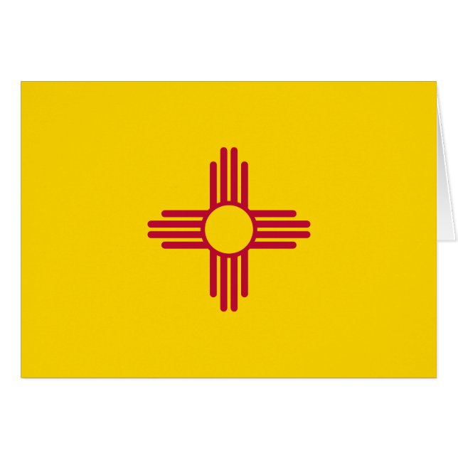 New mexico Statlig flagga Hälsningskort (Framsidan Horizontal)