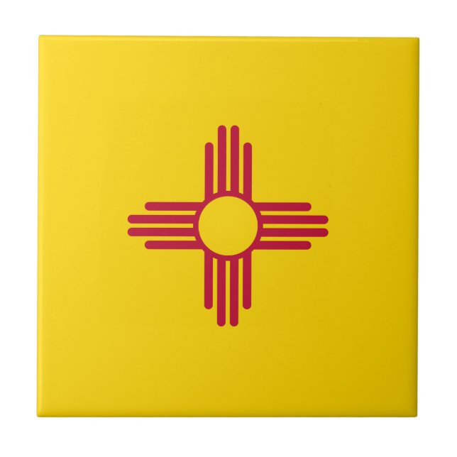 new mexico Statlig flagga Kakelplatta (Framsidan)